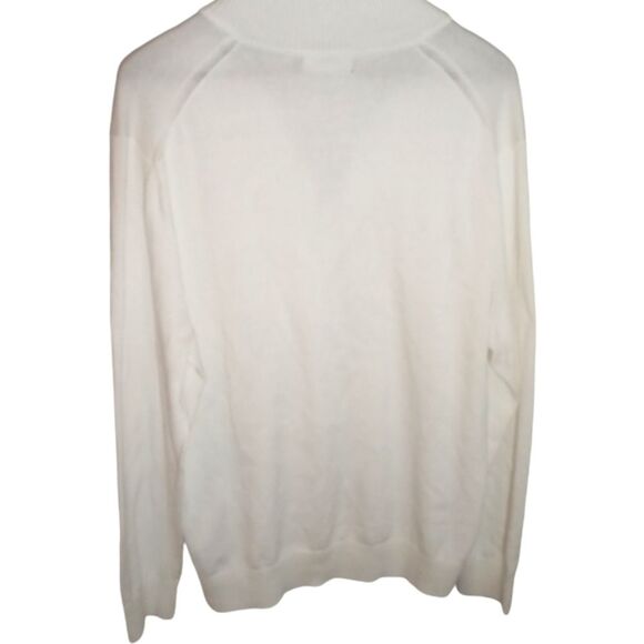 Men's Nautica Off White Quarter Zip Pullover Sweater Size XL - Picture 2 of 4